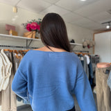 Carina Off the Shoulder Sweater | Denim