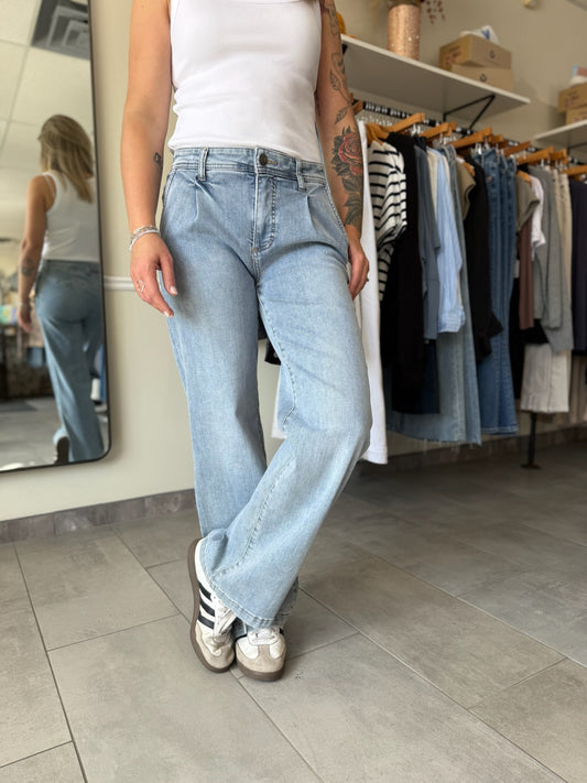 Jean High Rise Wide Leg Trousers