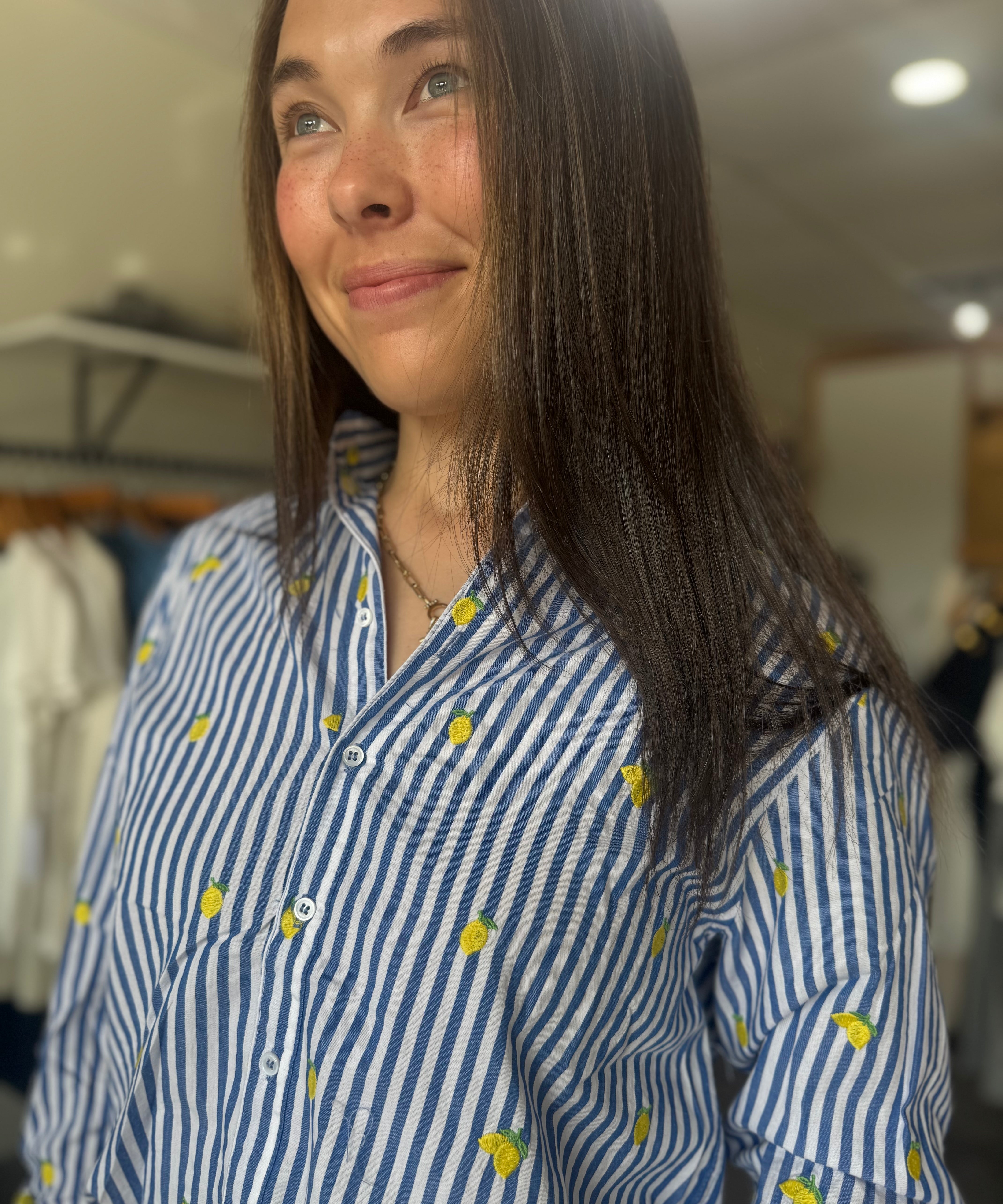 Lolita Top | Blue Lemon Embroidery