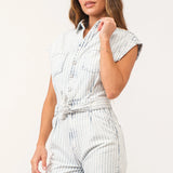 Marley Romper - Railroad Stripe image 0