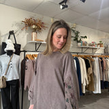 Dolman Washed Terry Pullover | Mocha