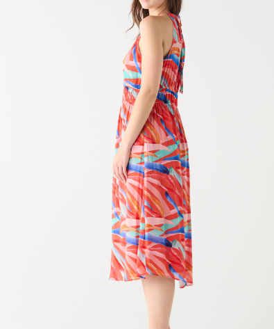 Tropical Sunset Halter Dress image 1