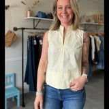 Monroe Poplin Top | Butter Yellow