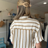Aida Stripe Top | Golden