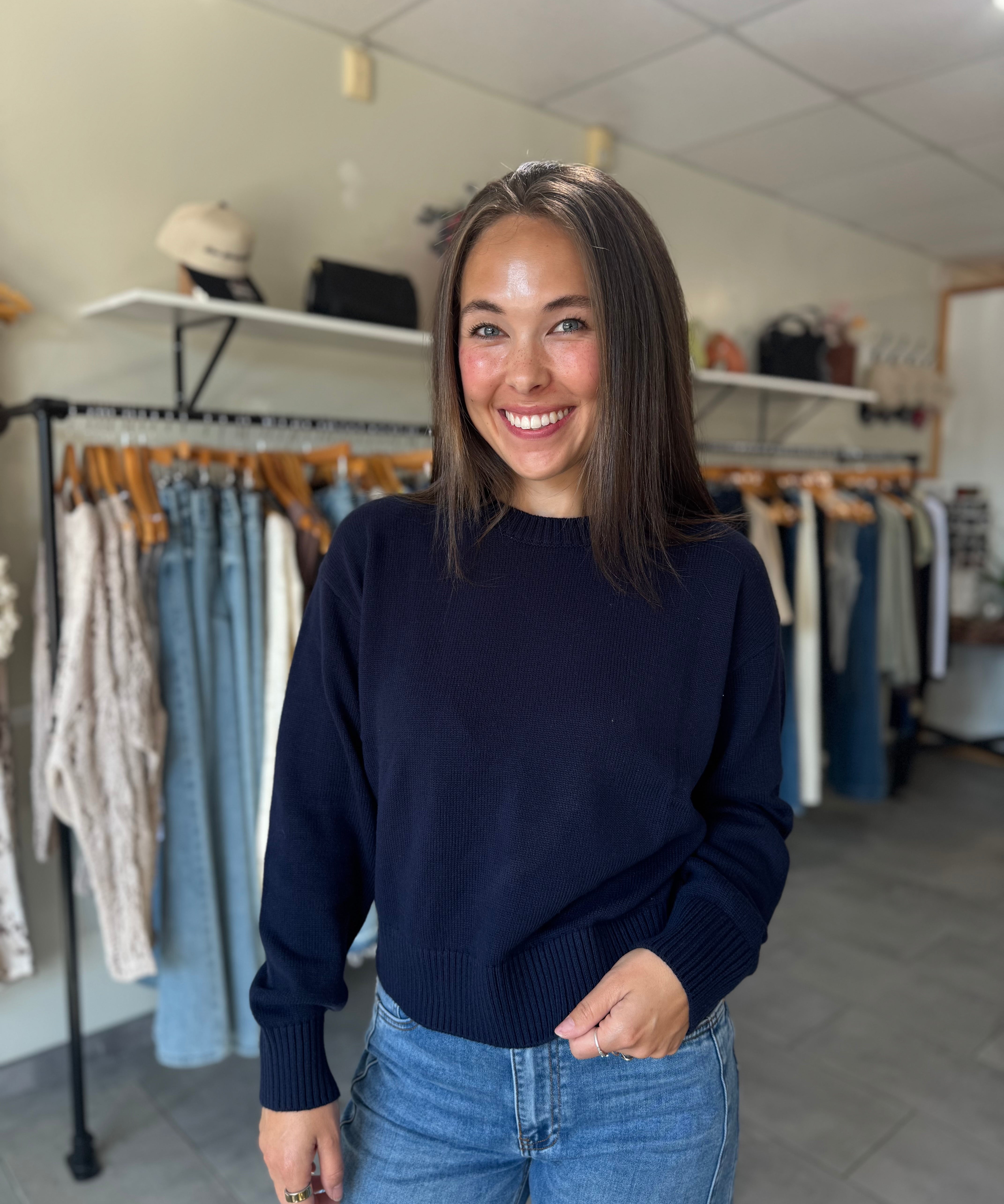 Paloma Crewneck | Navy