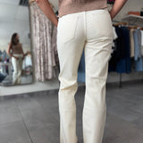Anika Mid Rise Straight Leg Jeans | Wheat