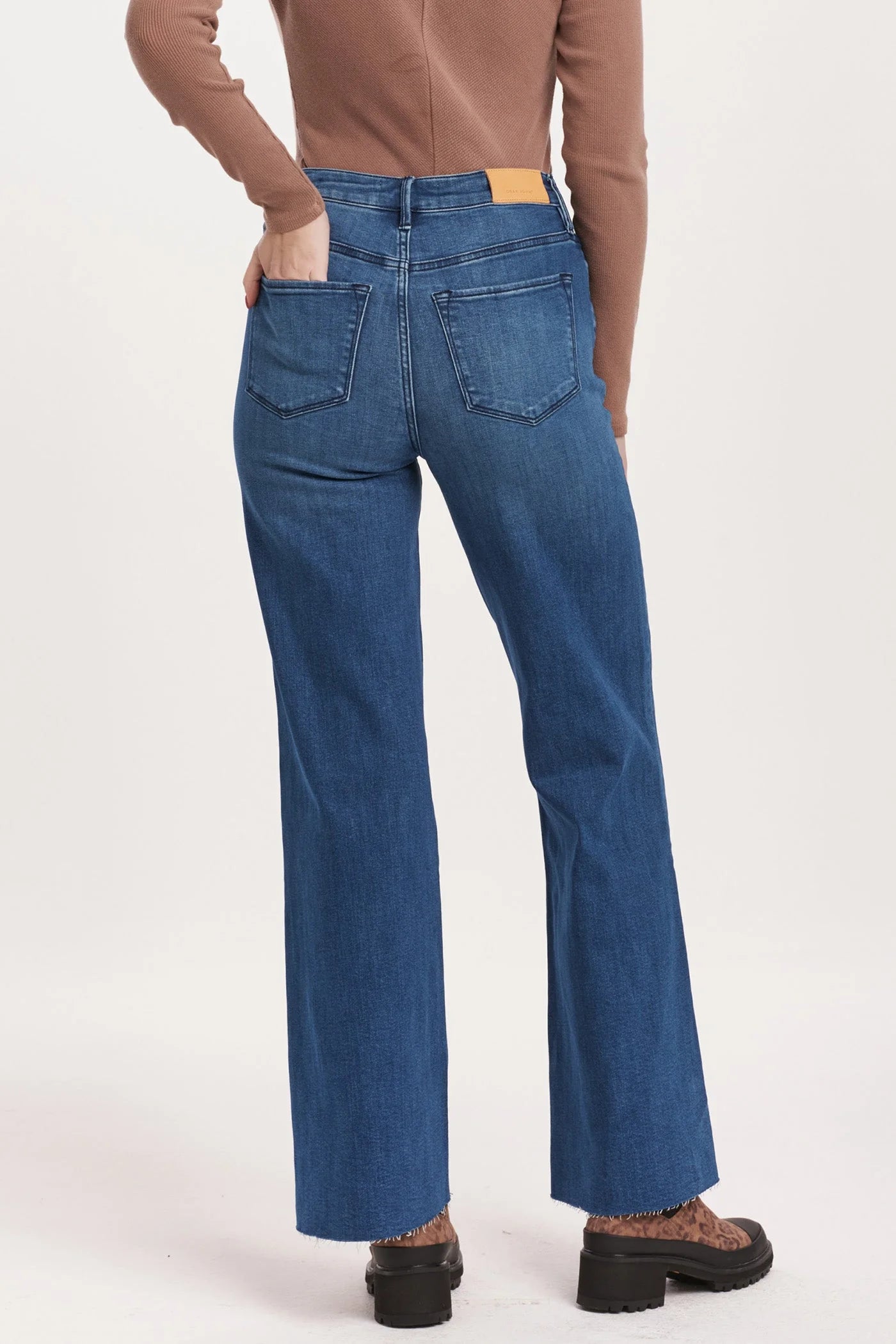 Fiona High Rise Wide Leg Jeans - Violet Blue image 1
