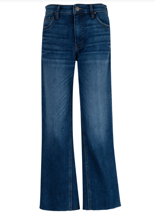 Kelsey High Rise Fab AB Ankle Flare- Royal image 0
