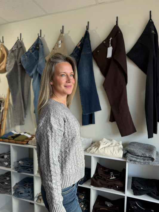 The Camden Sweater - Heather Grey