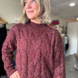Yvette Funnel Neck Oversized Sweater | Spicy Red