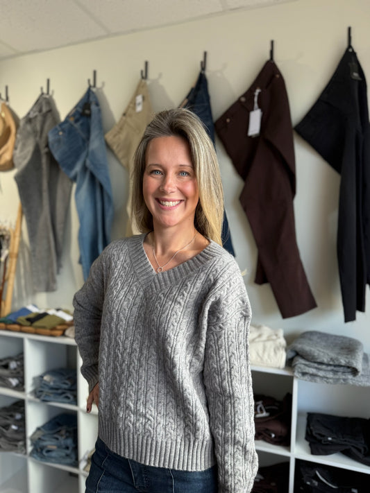 The Camden Sweater - Heather Grey