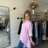 Dusty Pink Oversized Tunic Sweater