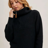 Textured Knit Half Zip