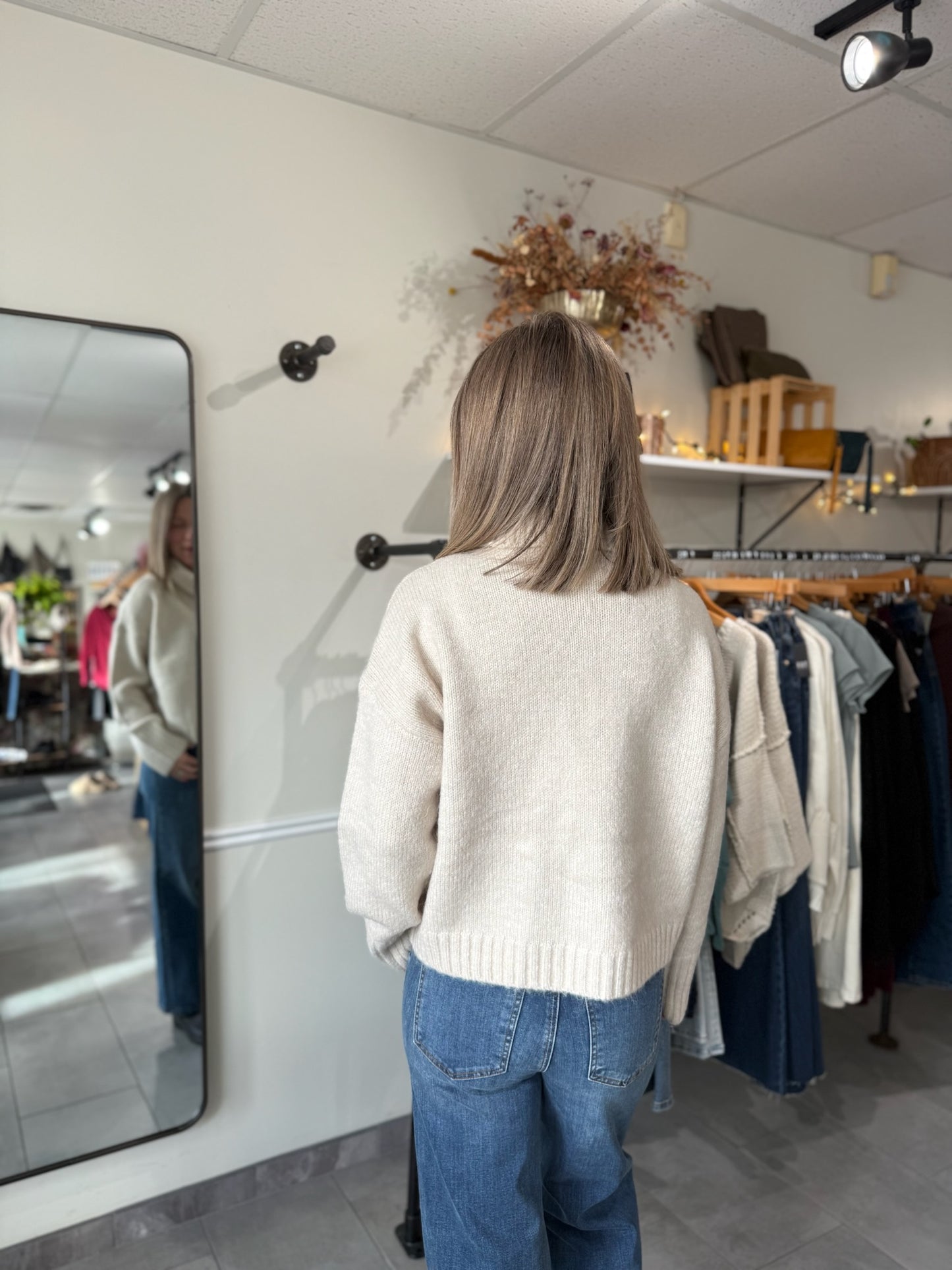 Evangeline Cowl Neck Sweater | Oatmeal