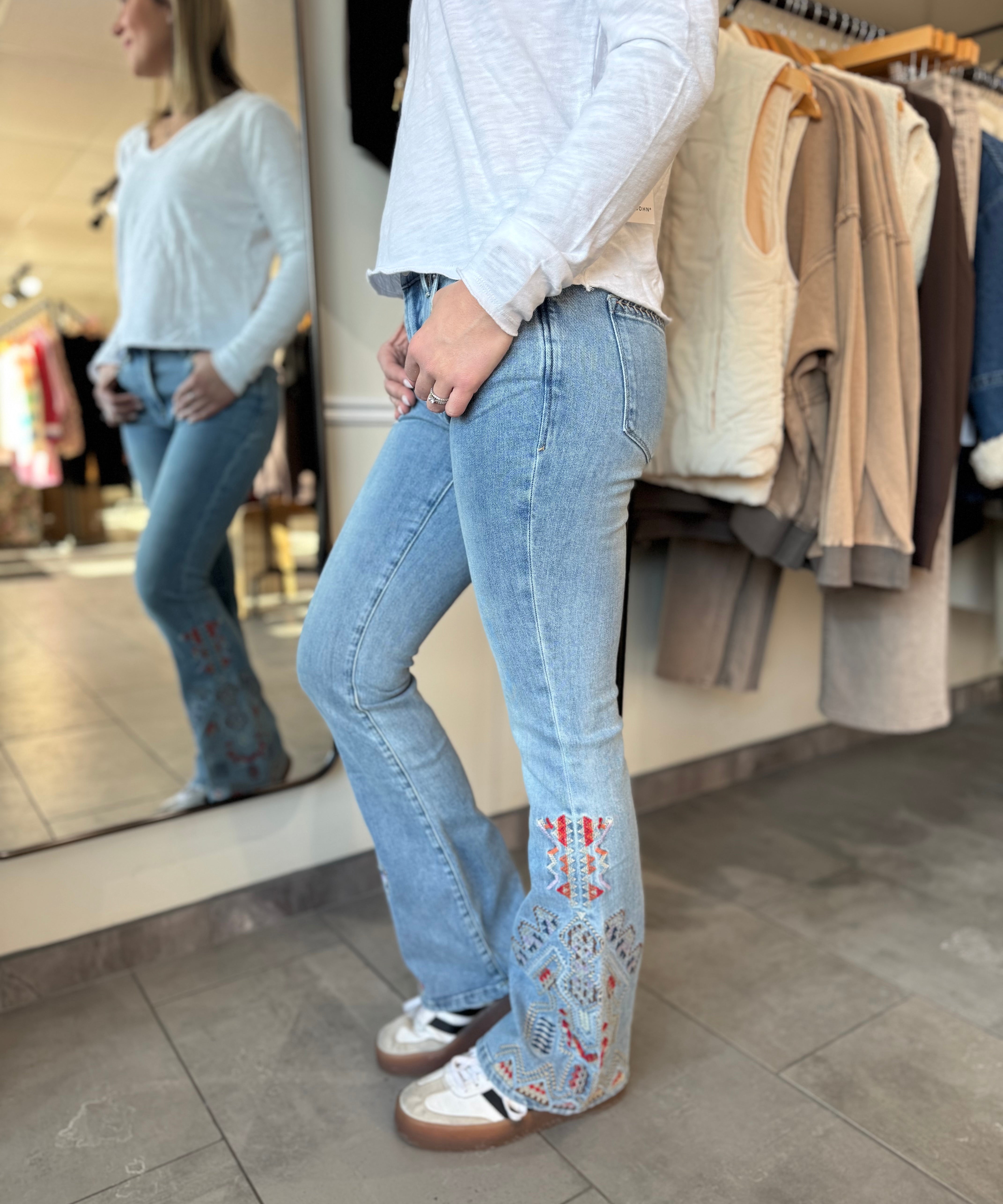 Jaxtyn Novelty Bootcut Jeans | Santa Fe