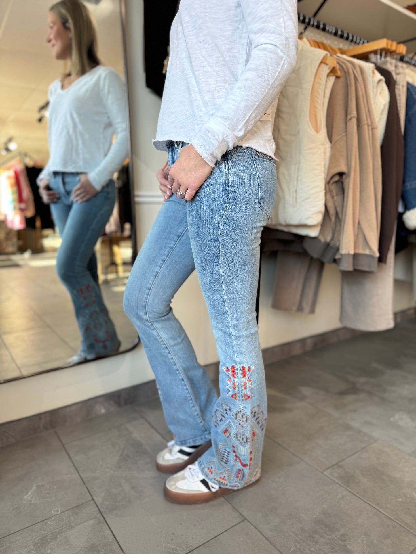 Jaxtyn Novelty Bootcut Jeans | Santa Fe