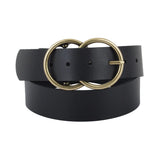 Double Circle Brass Buckle Belt｜Genuine Leather