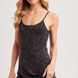 Mineral Wash Active Romper Dress | Charcoal
