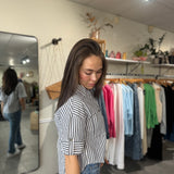 Harper Top | Striped Denim