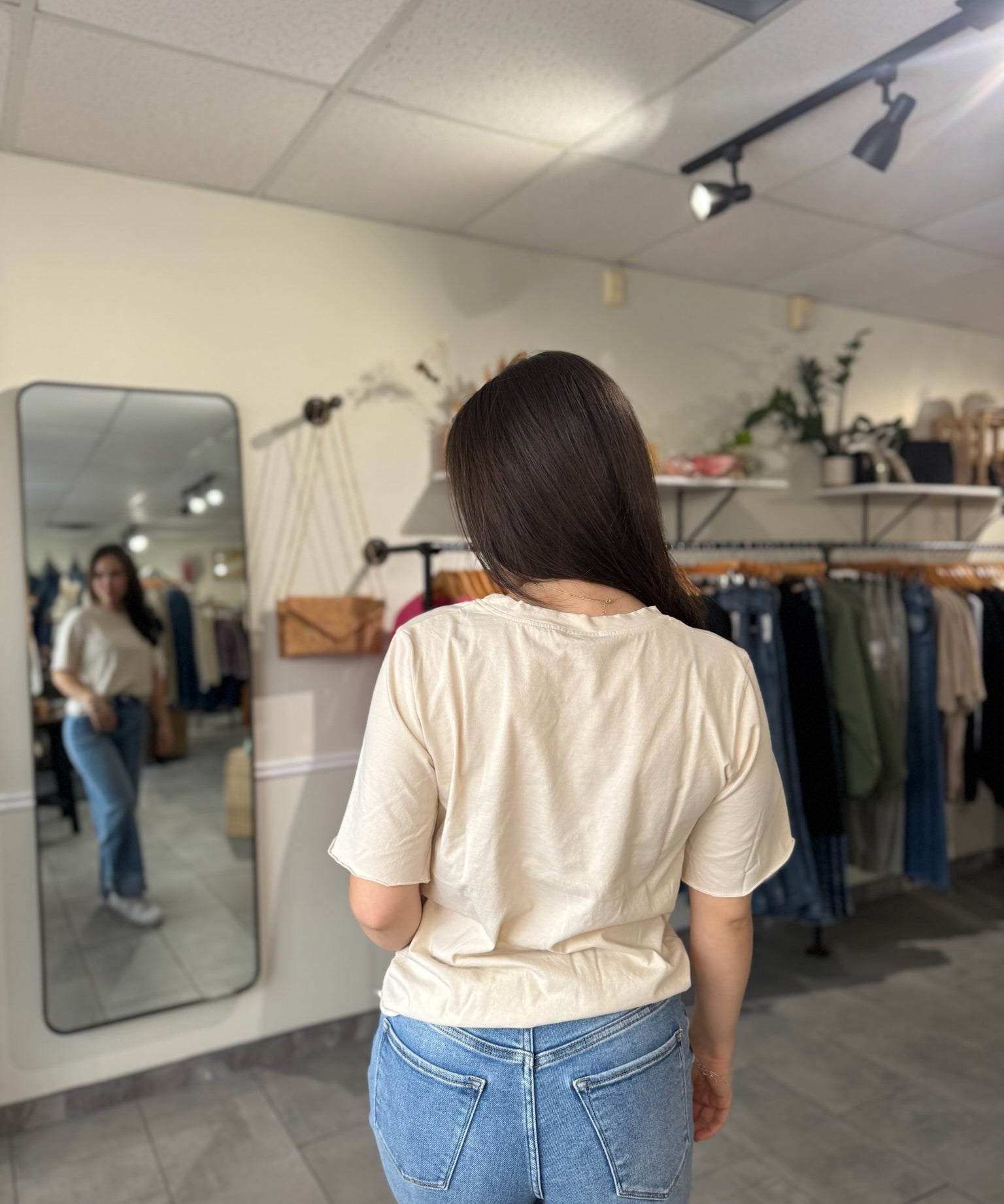 Jowita Oversized Jersey Tee | Butter Cream