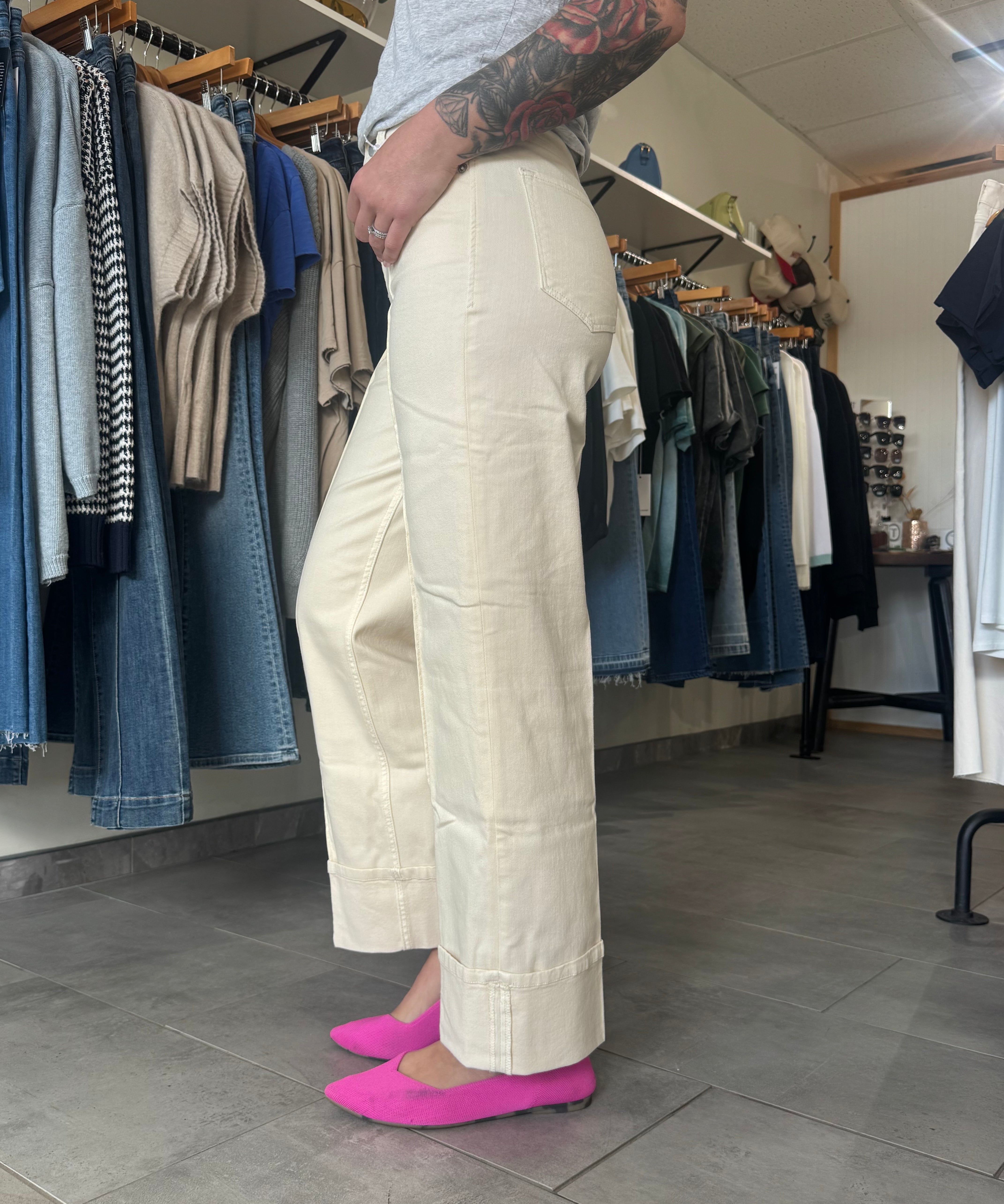 Holly High Rise Straight Leg Jeans | Wheat