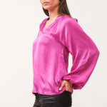 Manon V Neck Long Sleeve - Dahlia Mauve image 2