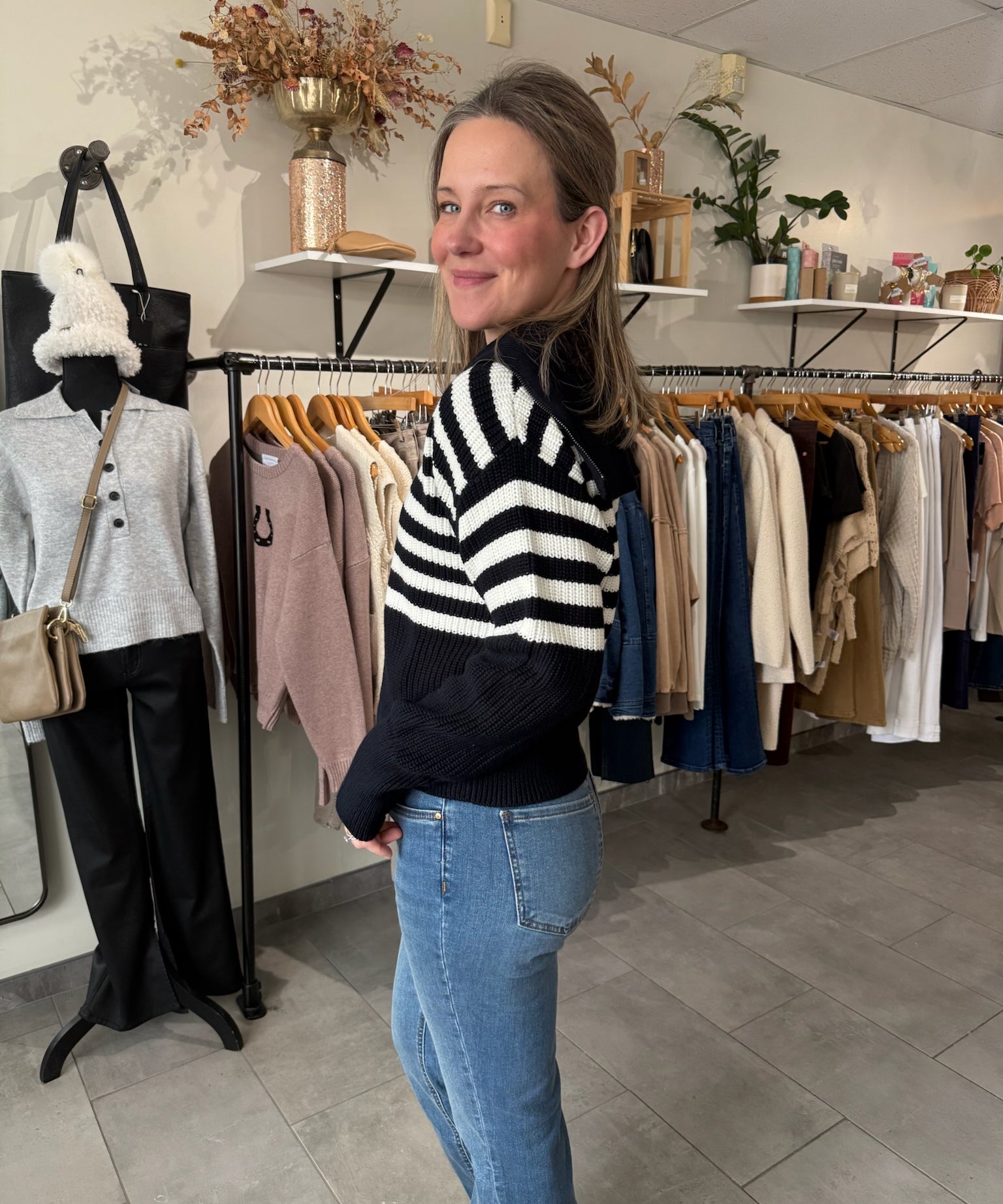 Noelle Full Zip Sweater