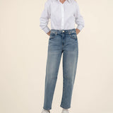 Ashley High Rise Slouchy Barrel Jeans - Leadership image 0