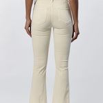 Jeanne Mid Rise Cropped Flare Jeans - Wheat image 1