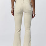 Jeanne Mid Rise Cropped Flare Jeans - Wheat image 1