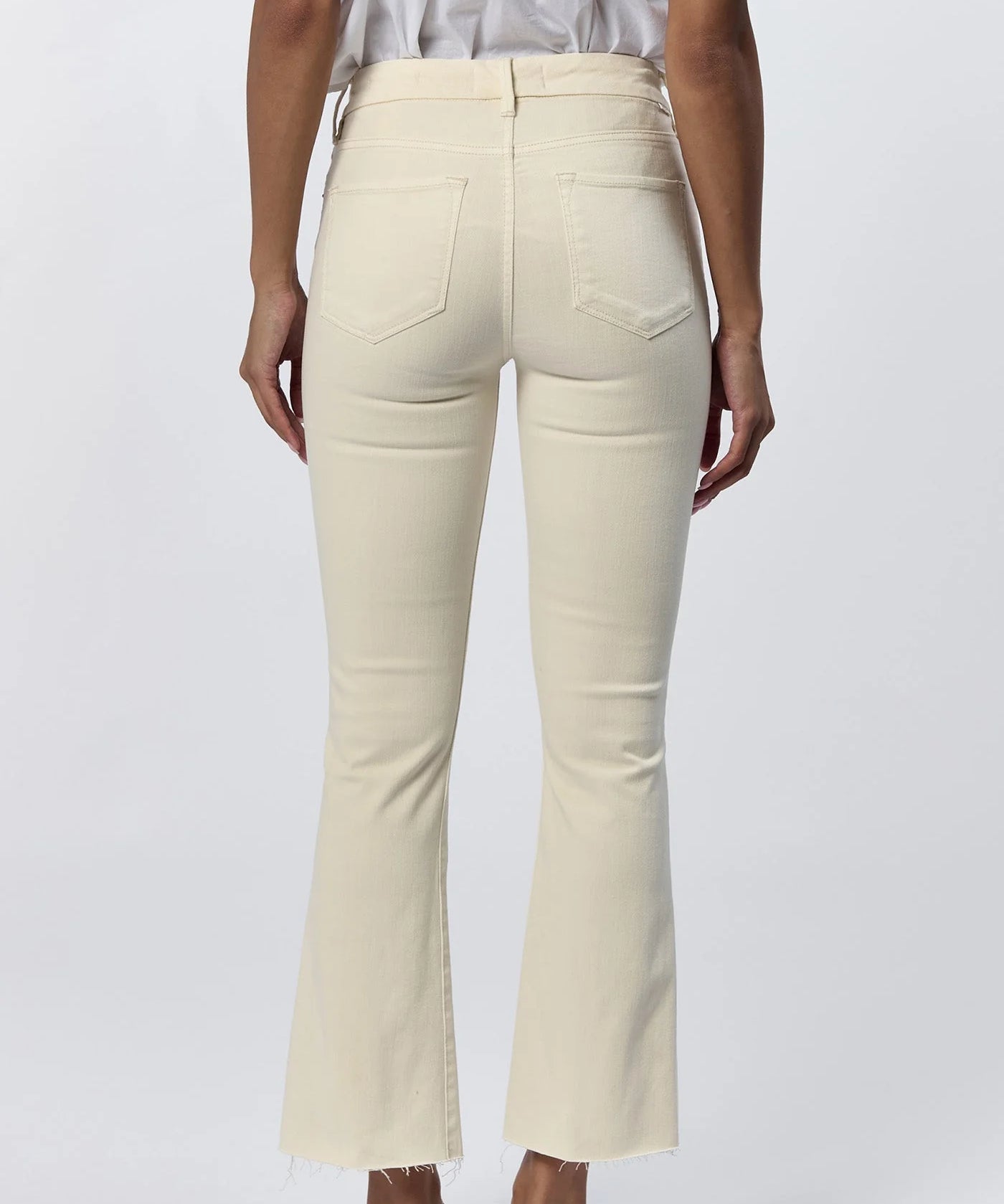 Jeanne Mid Rise Cropped Flare Jeans - Wheat image 1