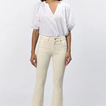 Jeanne Mid Rise Cropped Flare Jeans - Wheat image 0