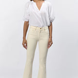 Jeanne Mid Rise Cropped Flare Jeans - Wheat image 0