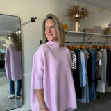 Dusty Pink Oversized Tunic Sweater
