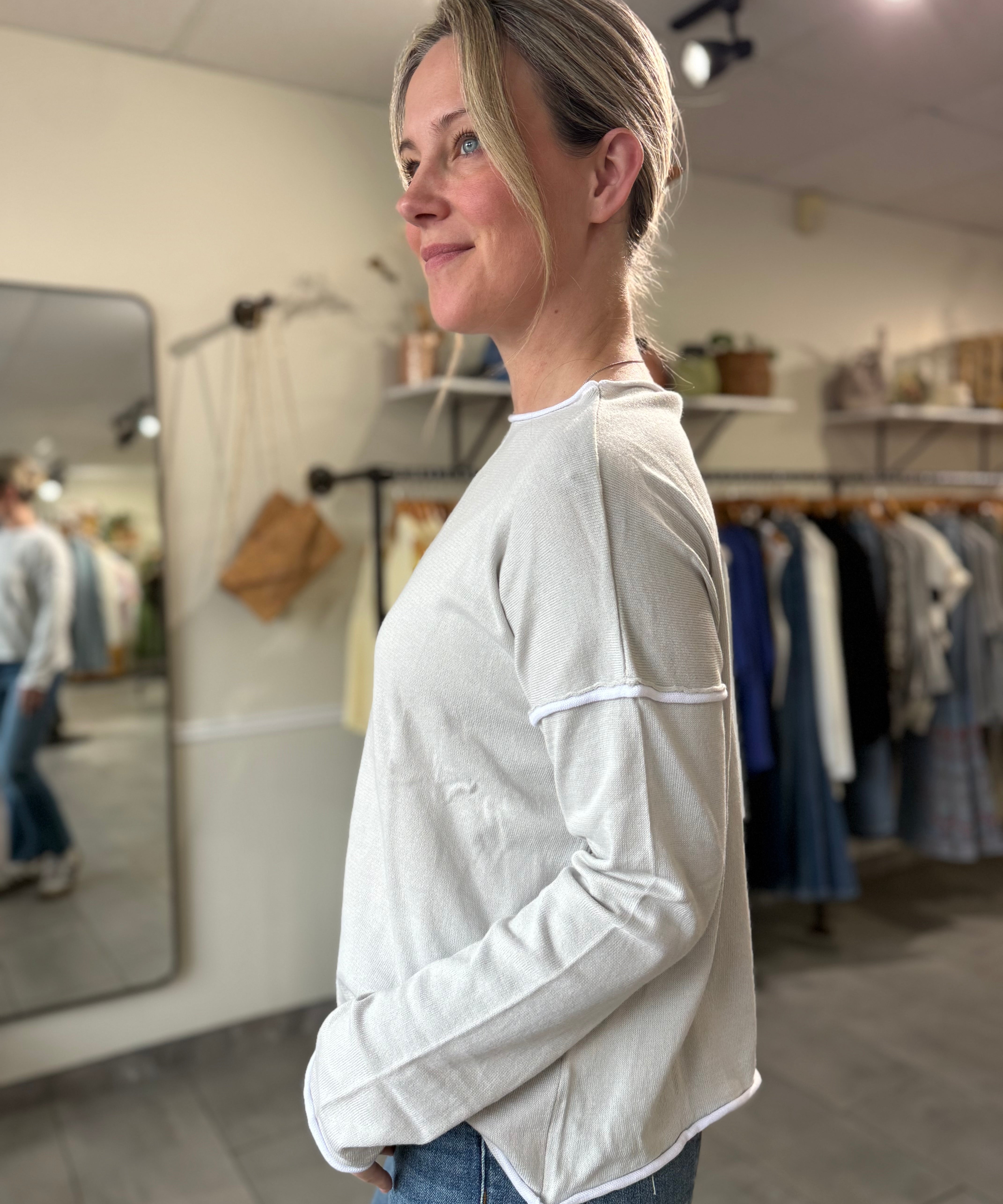 Wren Long Sleeve | Light Grey