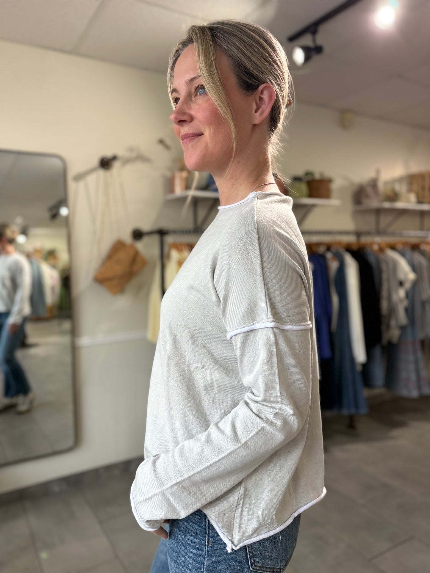 Wren Long Sleeve | Light Grey
