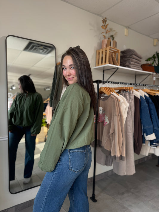 Lainey Bomber Jacket | Cedar Green