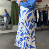 Serene Palm Midi Skirt
