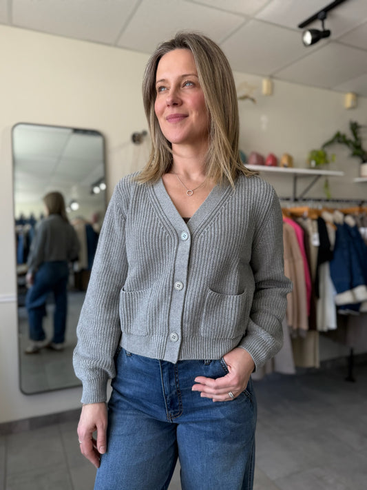 The Lucy Cardigan | Heather Gray