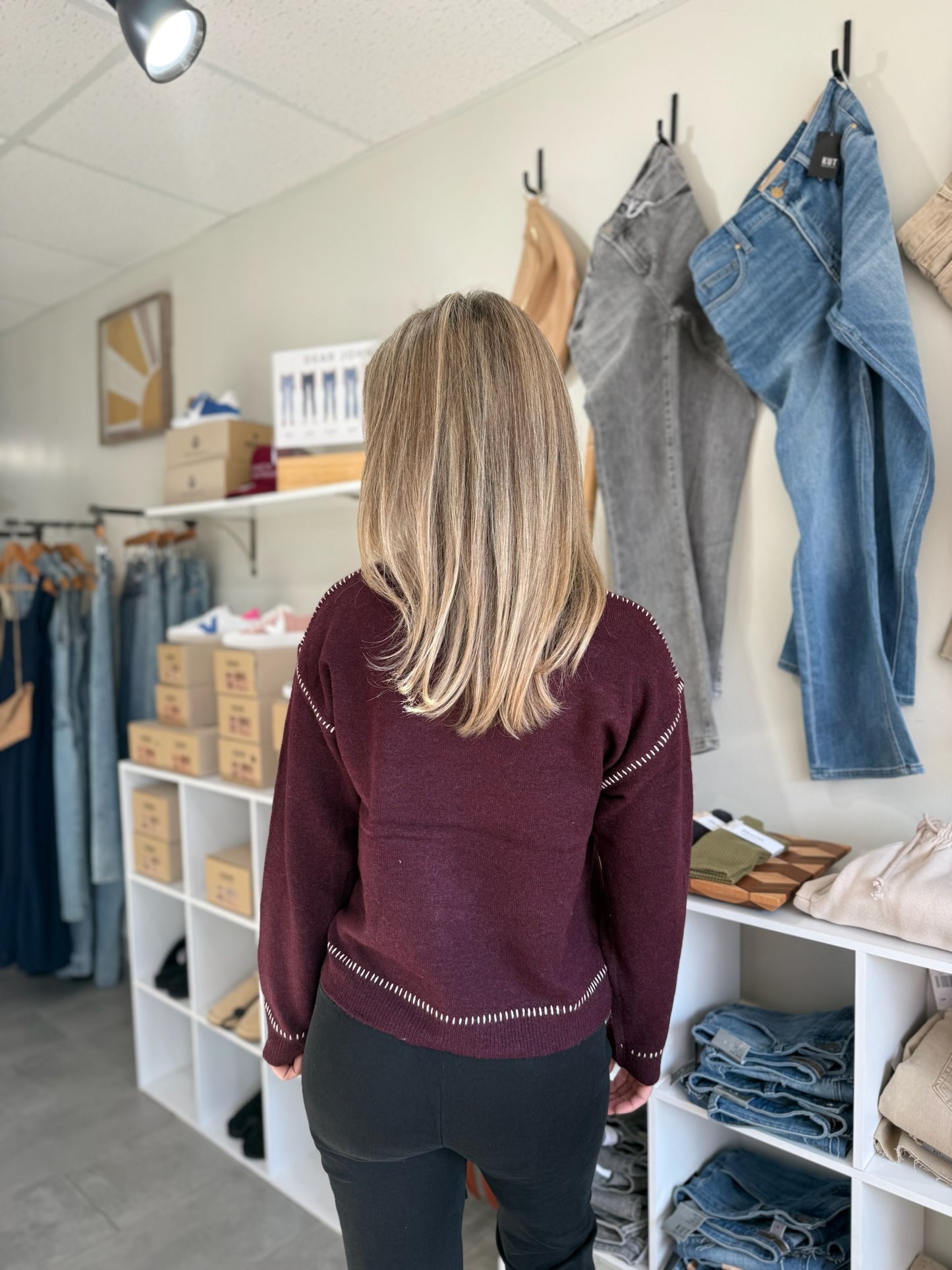 Millie Sweater - Bordeaux