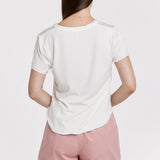 Lilo Mixed Media Short Sleeve Top image 3