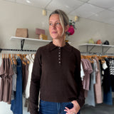 Tassie Long Sleeve Sweater | Chocolate
