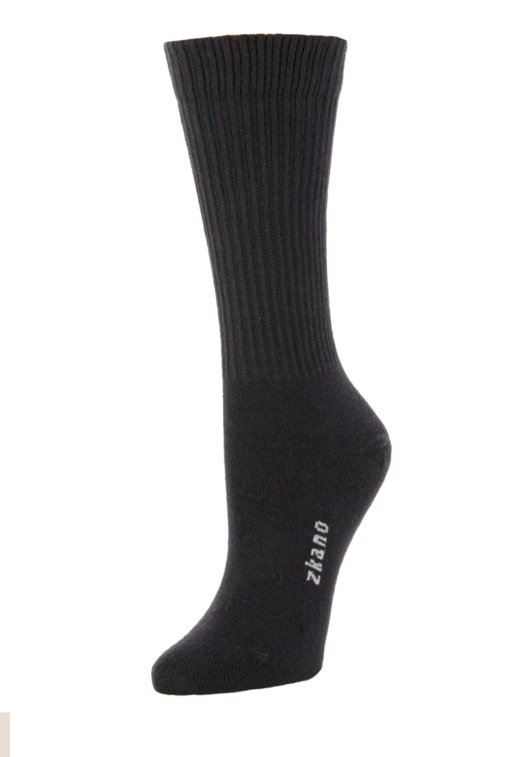 Rib Knit Organic Cotton Crew Socks image 1
