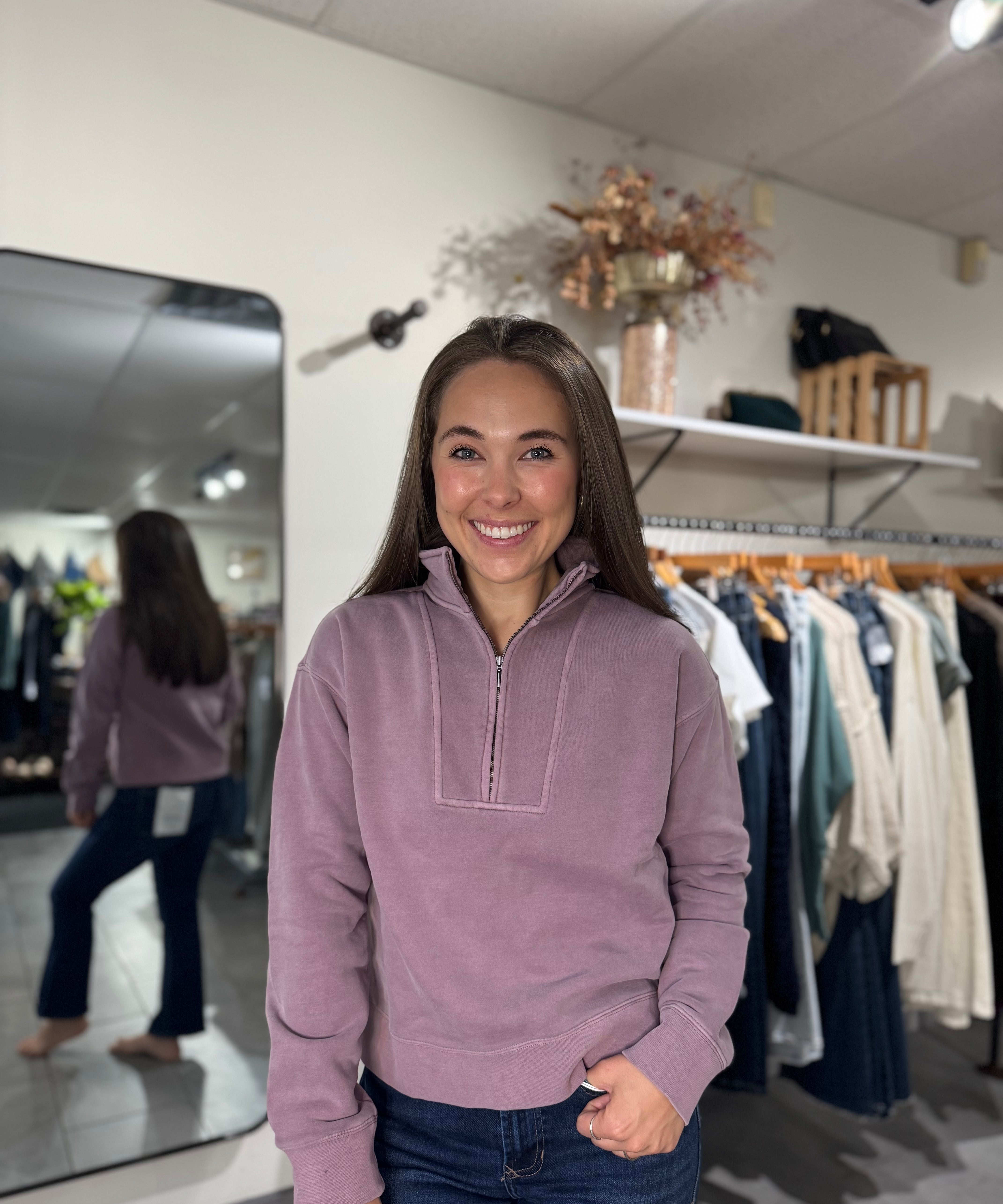 Serenity Fleece Pull Over - Dusty Lavender