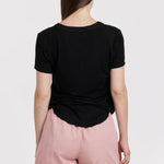 Lilo Mixed Media Short Sleeve Top image 1