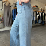 Audrey High Rise Crop Wide Leg Jeans | Eclipse