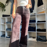 Meg Wide Leg Corduroy Pants | Charcoal