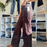 Meg Wide Leg Corduroy Pants | Charcoal