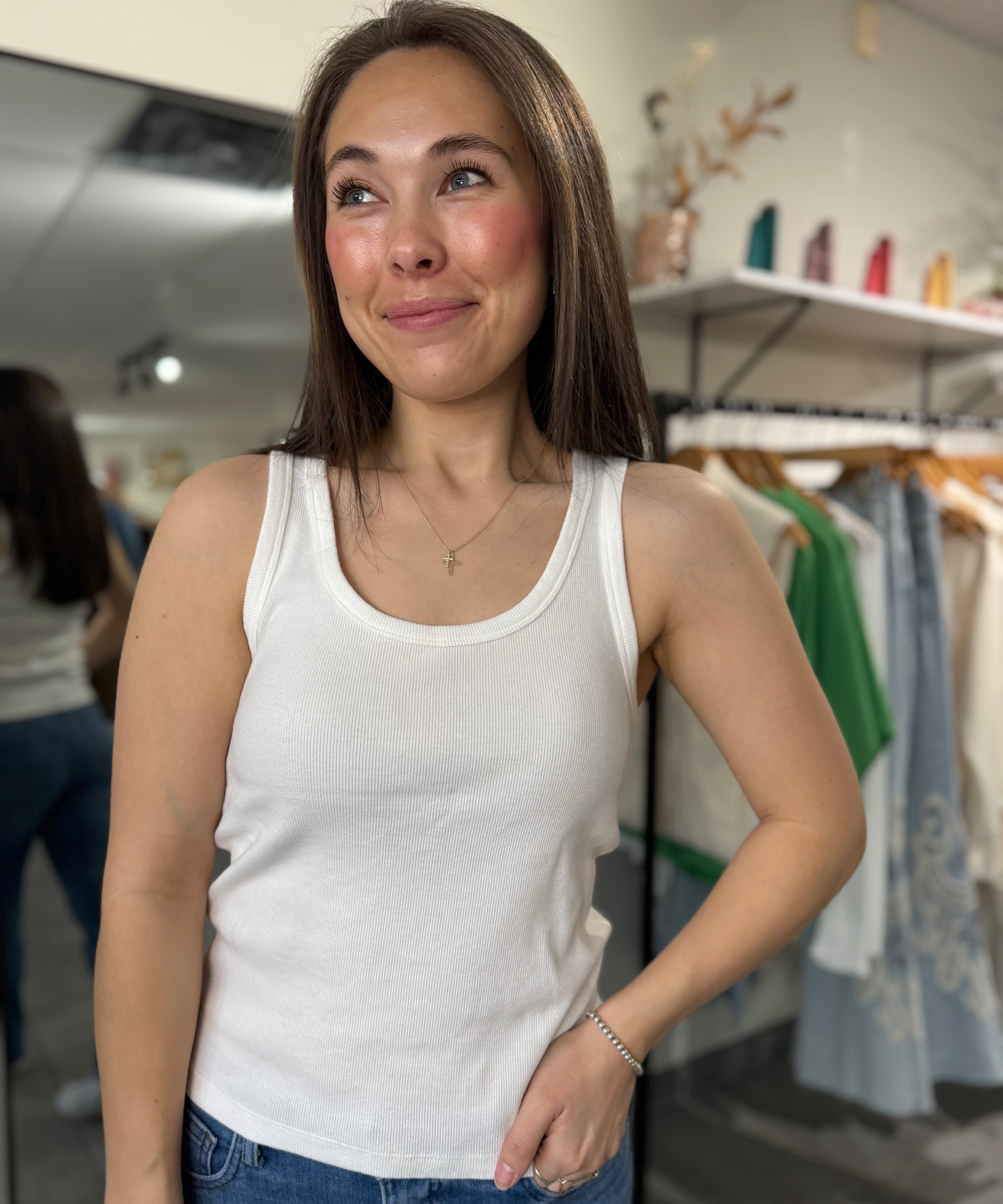 Louise Tank | White