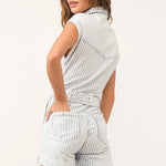 Marley Romper - Railroad Stripe image 1